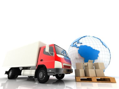 Kavram. Nakliye. Taşıma. 3D