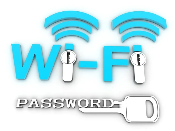 概念-3d Wifi — 图库照片