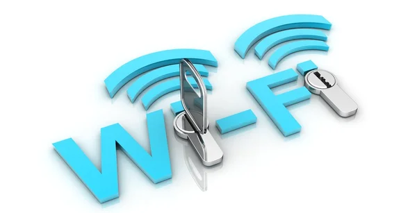 Koncepcja - 3d Wi-Fi — Zdjęcie stockowe