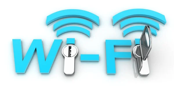 概念-3d Wifi — 图库照片