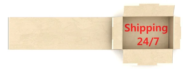 Concepto - Cajas de cartón 3D — Foto de Stock