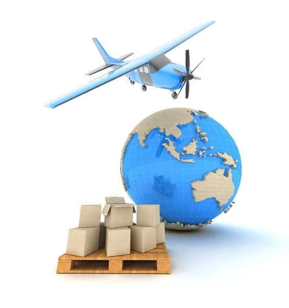 Concept. Shipping. Transport.Concept - 3D — Stock Photo, Image