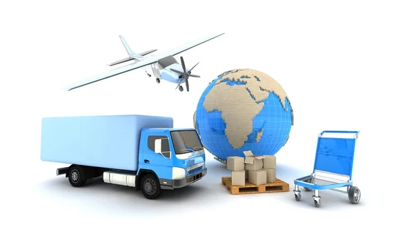 Begreppet. Shipping. Transport.Concept - 3d — Stockfoto