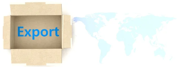 Import Export Konzept - 3d — Stockfoto