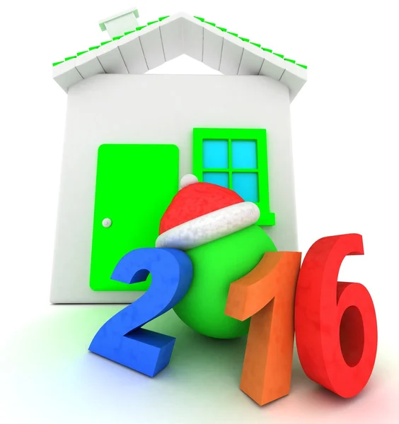 New Year at home, 3d concept — Stock Photo, Image