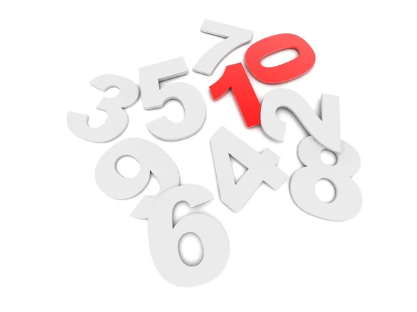Rood op witte 3d concept figuur — Stockfoto