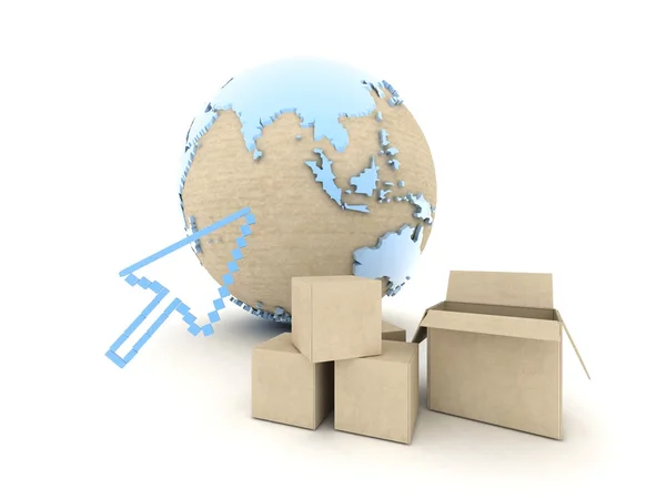 3D concept of global purchasing — Stock Photo, Image