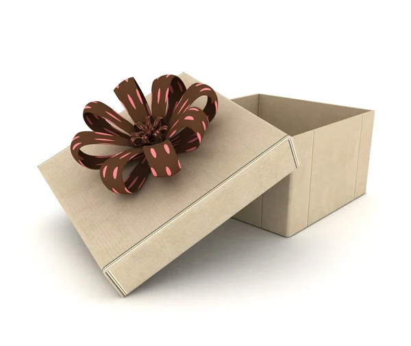 弓概念的纸板盒 — 图库照片