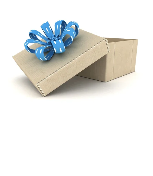 Lepenkové krabice s konceptem, luk — Stock fotografie