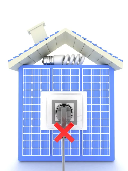 Sonnenkollektoren im Haus — Stockfoto