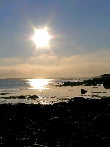 Pôr do sol no mar Branco — Fotografia de Stock