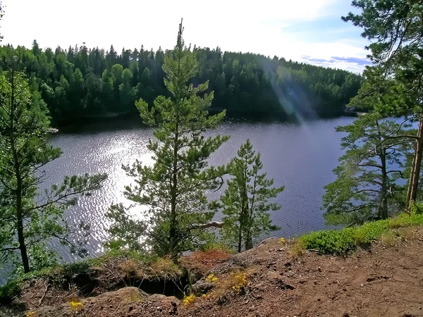 Vista sul lago Ladoga — Foto Stock