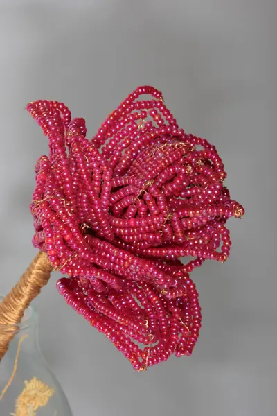 Bead rosa flor — Foto de Stock