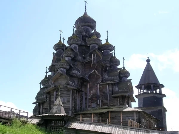 Vista sobre la Iglesia de la Transfiguración, Kizhi — Foto de Stock