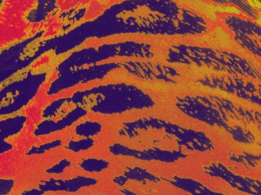 Mor-turuncu gradiented leopar Tekstil arka plan