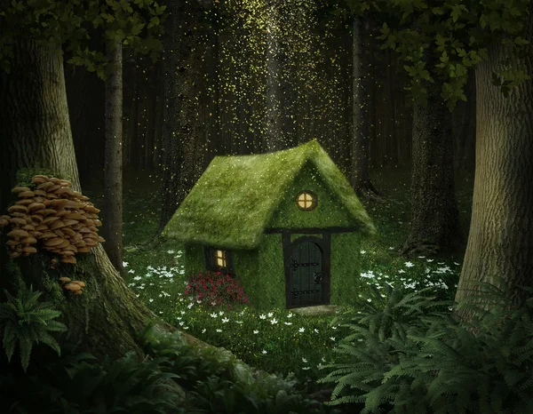 Fantasie huis van moss — Stockfoto