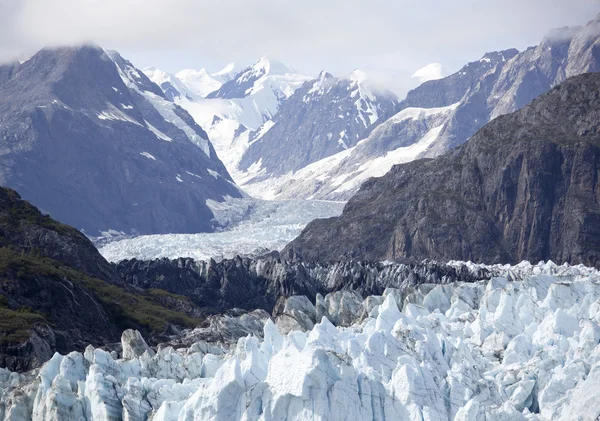 Vista sul ghiacciaio dell'Alaska Immagine Stock