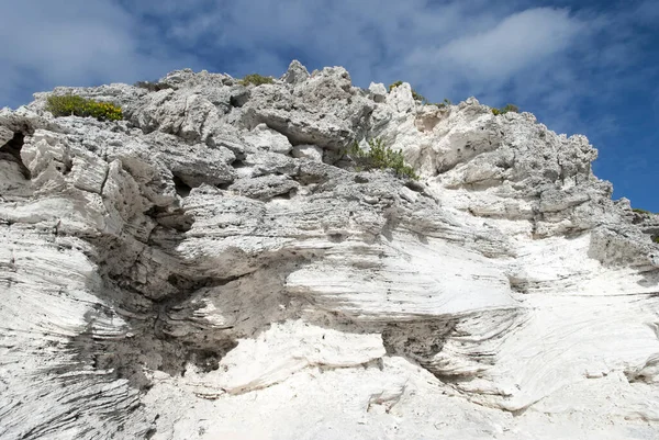 Eroded Rock Formations Grand Turk Island Shore Turks Caicos Islands — Stock Photo, Image