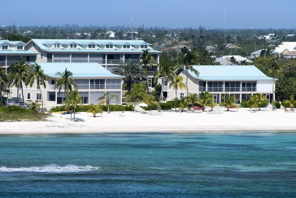 Het Uitzicht Vanuit Lucht Een Leeg Toeristisch Strand Grand Cayman — Stockfoto