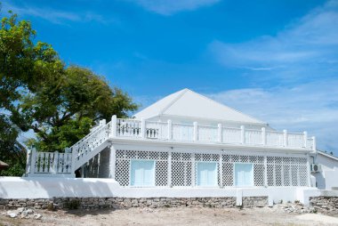 The historic Bermuda style house on a main street of Cockburn Town on Grand Turk island (Turks and Caicos Islands).