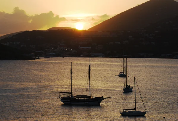 Zonsondergang in Long Bay — Stockfoto