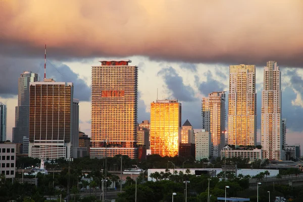 Skyline di Miami mattina — Foto Stock