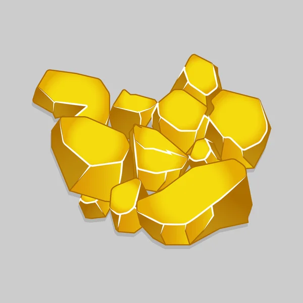Σύνολο ψήγματα χρυσού — Διανυσματικό Αρχείο