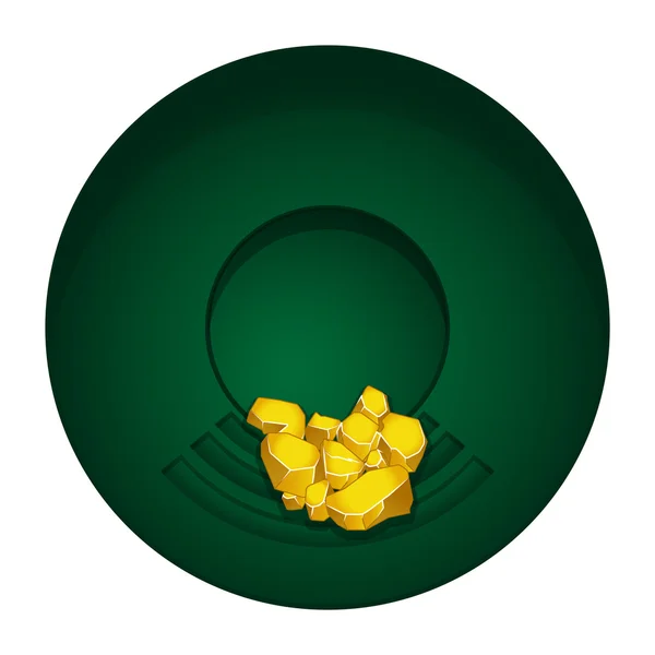 Σετ χρυσό nuggets στην εύρεση μπολ — Διανυσματικό Αρχείο
