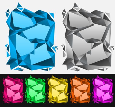 polygon style info graphic with 7 color combinations