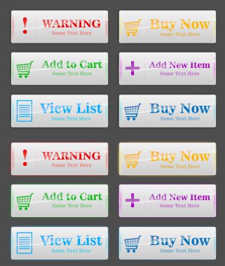 6 color buttons for shopping page