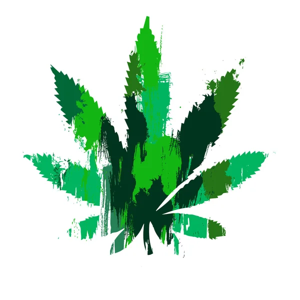 boyalı marihuana yaprağı
