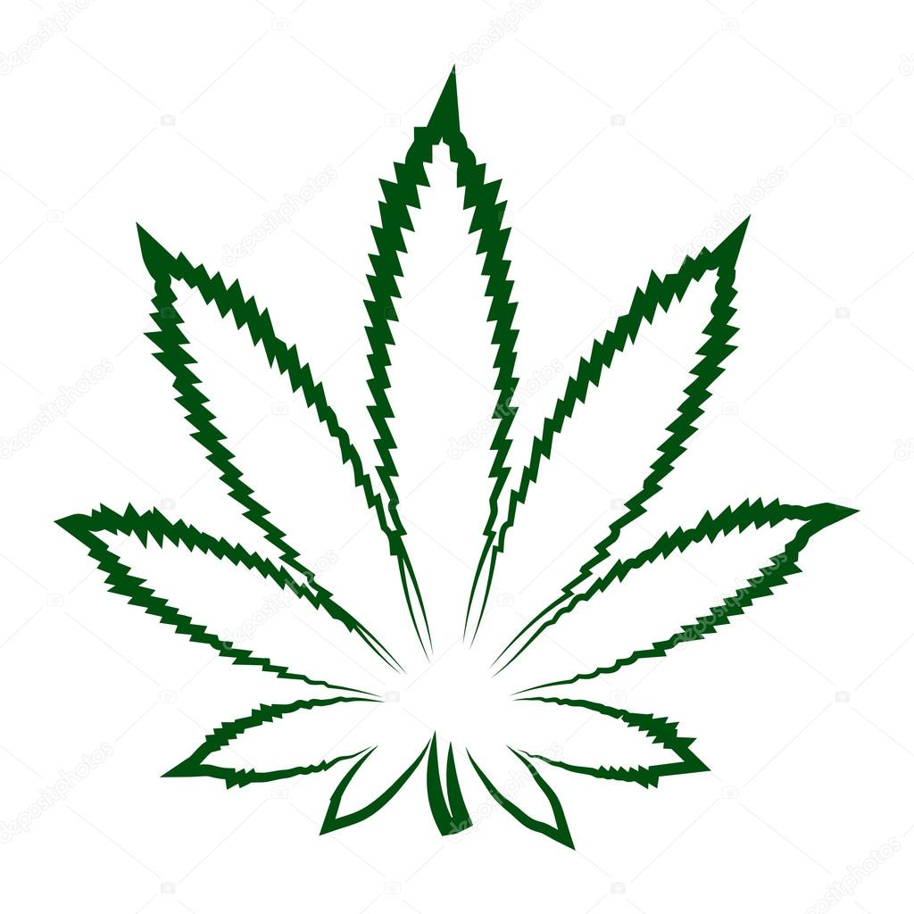 modern Marijuana leaf