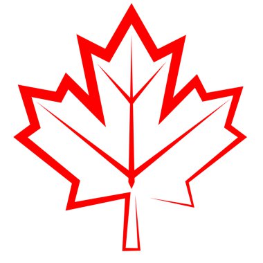 çağdaş çizgi sanat akçaağaç yaprağı