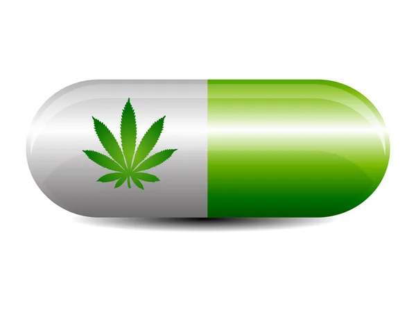 Marijuana capsule — Stock Vector