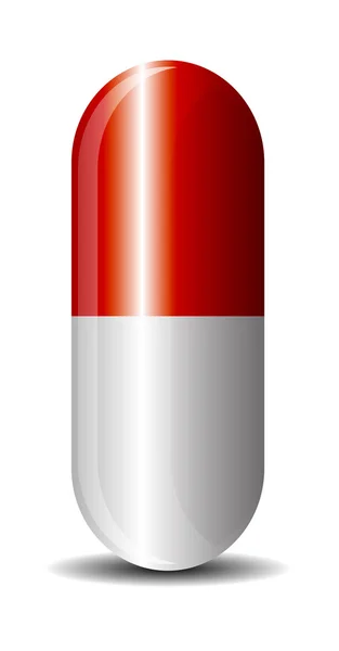 Red capsule — Stock Vector