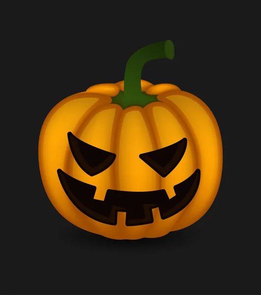 Calabaza de halloween realista — Vector de stock