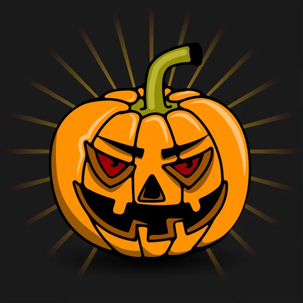 Abóbora halloween laranja — Vetor de Stock