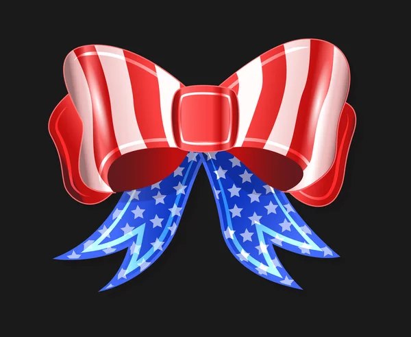 American paitriot bow — Stock Vector