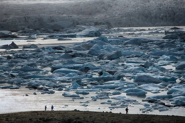 Glace, lac, lagune, neige, Islande, montagne, montagnes — Photo