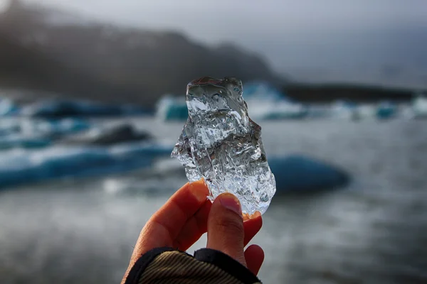 Glace, lac, lagune, neige, Islande, montagne, montagnes — Photo