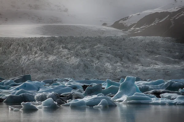 Hielo, lago, laguna, nieve, Islandia, montaña, montañas — Foto de Stock