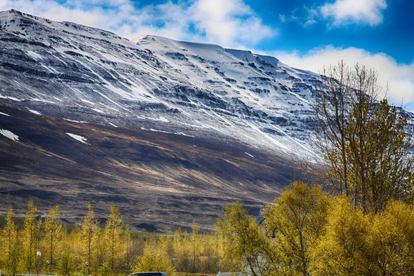 Glace, neige, Islande, montagne, montagne, nature, ciel, nuages, voyage — Photo