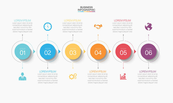 Business data visualization. timeline infographic icons designed for abstract background template milestone element modern diagram process technology digital marketing data presentation chart Vector
