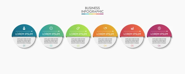 Visualisatie Van Bedrijfsgegevens Tijdlijn Infografische Pictogrammen Ontworpen Voor Abstracte Achtergrond — Stockvector