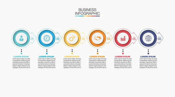 Visualisierung Von Geschäftsdaten Infografik Symbole Für Abstrakte Hintergrundvorlagen — Stockvektor