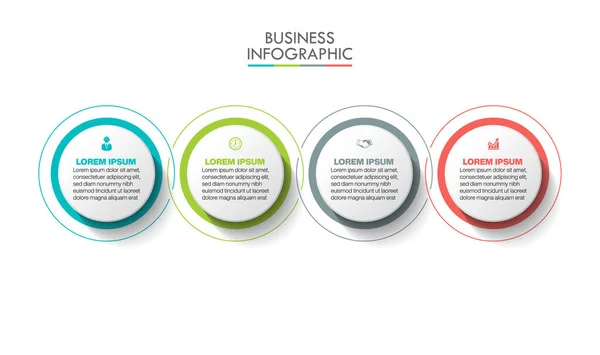 Presentatie Business Infographic Template Met Opties — Stockvector