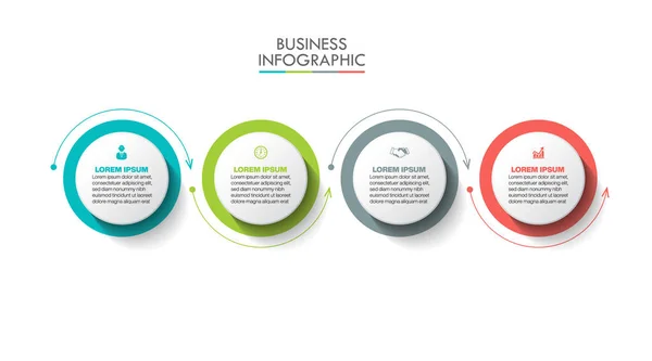 Présentation Modèle Infographique Entreprise Avec Options — Image vectorielle