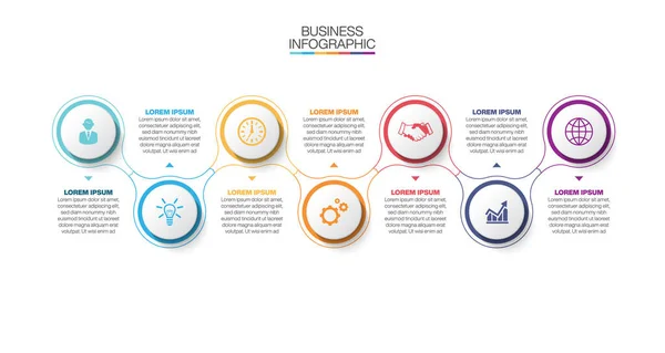 Modelo Infográfico Negócios Apresentação Com Opções —  Vetores de Stock