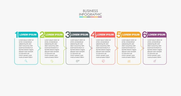 Presentazione Business Infografica Modello Con Opzioni — Vettoriale Stock