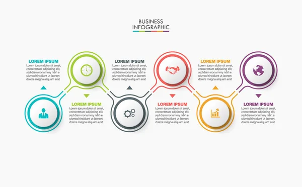 Presentatie Business Infographic Template Met Opties — Stockvector